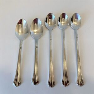 Retroneu Flatware CENTURY Stainless Steel K-18 2 Teaspoons 3 Iced Tea